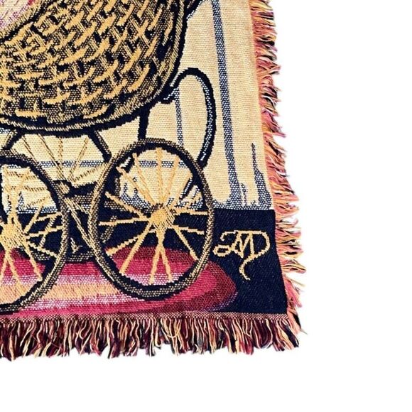 Raggedy Ann Andy Dolls Tapestry Blanket Woven Throw Teddy Bear‎ Carriage Nursery - Picture 2 of 4